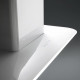 Пристенная кухонная вытяжка Falmec Silence VELA NRS isola 100 vetro bianco (800) Нержавеющая сталь/Белое стекло