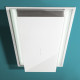 Острівна кухонна витяжка Falmec ECLISSE soffitto 120 inox vetro Bianco Білий
