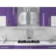 Пристінна кухонна витяжка Falmec PRESTIGE 65 inox vetro bianco (800) Нержавіюча сталь / біле скло