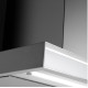 Пристінна кухонна витяжка Falmec Silence LUMINA NRS 120 inox vetro bianco (800) Нержавіюча сталь/Біле скло