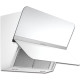 Пристінна кухонна витяжка Falmec FLIPPER NRS Silence 85 inox vetro bianco (800) біле скло