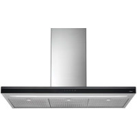 Пристінна кухонна витяжка Falmec LUCE 90 inox vetro nero (800) нержавіюча сталь чорне скло