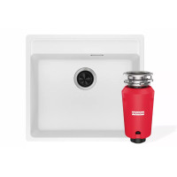 Комплект Franke мойка MRG 610-52 TL Белый + SLIM 50 измельчитель пищевих отходов (114.0763.938)