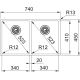 Кухонная мойка с нержавеющей стали Franke BXX 220/120-34-34 (127.0370.188)