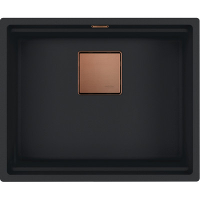 Каменная кухонная мойка Franke KNG 110-52 Copper Edition Черный матовый, под столешницу (125.0755.504)