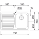 Кухонна мийка з нержавіючої сталі Franke LLL 611-79 крило зліва (101.0381.809)