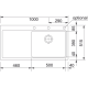Каменная кухонная мойка Franke MTG 611 Оникс, крыло слева (114.0502.869)