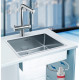 Кухонный смеситель Franke Atlas Neo Clear Water Pull Out с подключением к фильтрованной воде Нержавеющая сталь (120.0758.155)