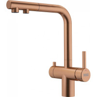 Кухонный смеситель Franke Atlas Neo Clear Water Pull Out с подключением к фильтрованной воде PVD медь (120.0758.158)