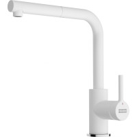 Кухонний кам'яний змішувач Franke Lina L Shape Pull Out Білий з витяжним виливом (115.0728.485)