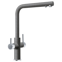 Кухонний кам'яний змішувач Franke Neptune Clear Water з підключенням до фільтрованої води Сірий камінь (115.0627.653)