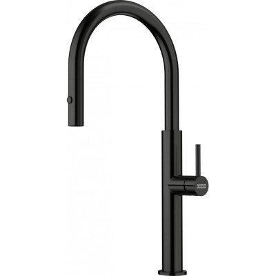 Кухонный смеситель Franke Pescara J Pull Down Индустриальный черный с выдвижным изливом (115.0741.695)