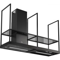 Острівна кухонна витяжка Franke FMY BK MATT F180 Mythos T-Shelf Чорний матовий (325.0678.073)