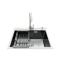 Комплект мийка та змішувач Romzha Arta Nova U-550BL A дозатор і корзина (RO41243) Комплект мийка та змішувач Romzha Arta Nova U-550BL A дозатор і корзина (RO41243)