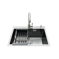 Комплект мийка та змішувач Romzha Arta Nova U-550BL B дозатор і корзина (RO41244) Комплект мийка та змішувач Romzha Arta Nova U-550BL B дозатор і корзина (RO41244)