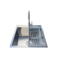 Комплект мойка и смеситель Romzha Arta U-450 A и корзина (RO47790) 