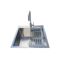 Комплект мийка та змішувач Romzha Arta U-450 B і корзина (RO47791)