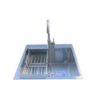 Комплект мийка та змішувач Romzha Arta U-490 A і корзина (RO47792)