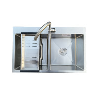 Комплект мийка та змішувач Romzha Arta U-750D A корзина (RO47802)
