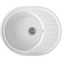 Каменная кухонная мойка Romzha Elagancia 62 Biela (102) Белый (RO49576)