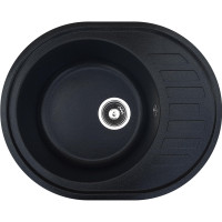 Кам'яна кухонна мийка Romzha Elagancia 62 Antracit (902) Антрацит (RO49635)