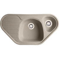 Каменная кухонная мойка Romzha Elagancia 95B Gri (802) Серый (RO44533)