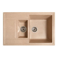 Каменная кухонная мойка Romzha Jorum 78D Piesok (301) Песочный (RO43338)