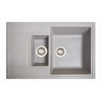 Кам'яна кухонна мийка Romzha Jorum 78D Seda (601) Сірий (RO43343)