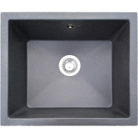 Кам'яна кухонна мийка Romzha Mira U-540 Antracit (902) Антрацит, під стільницю (RO45514)