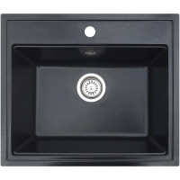 Кам'яна кухонна мийка Romzha Patrat Antracit (902) Антрацит (RO44534)