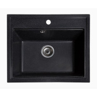 Кам'яна кухонна мийка Romzha Patrat Antracit (901) Антрацит (RO43450)