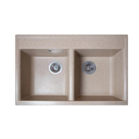 Кам'яна кухонна мийка Romzha Valuri 78-2D Piesok (301) Пісочний (RO43542)