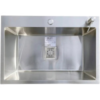 Кухонна мийка з нержавіючої сталі Romzha Arta Nova U-600 дозатор і корзина (RO43488)