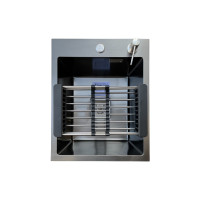 Кухонна мийка з нержавіючої сталі Romzha Arta Nova U-350 BL дозатор і корзина (RO47789)