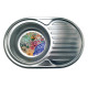 Кухонна мийка з нержавіючої сталі Romzha (Eko) Dana Nova Textura декор (RO47227)