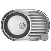 Кухонна мийка з нержавіючої сталі Romzha (Eko) Dana Textura декор (RO49685)