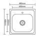 Кухонна мийка з нержавіючої сталі Romzha (Eko) Fifika Satin матова (RO47123)