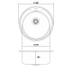 Кухонна мийка з нержавіючої сталі Romzha (Eko) Sorin Satin матова (RO45486)