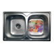Кухонна мийка з нержавіючої сталі Romzha Fifika 2C Textura декор (RO44016)