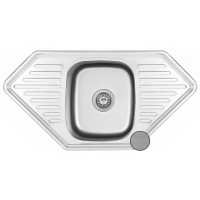 Кухонна мийка з нержавіючої сталі Romzha Meduza Textura декор (RO47137)