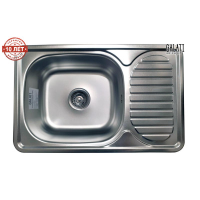 Кухонна мийка з нержавіючої сталі Romzha Mirela Satin матова (RO47135)