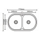 Кухонна мийка з нержавіючої сталі Romzha Vayorika 2C Satin матова (RO48489)