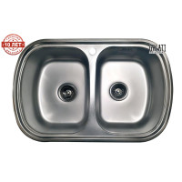 Кухонная мойка с нержавеющей стали Romzha Vayorika 2C Satin матовая (RO48489)