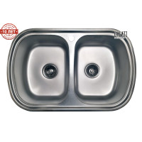 Кухонна мийка з нержавіючої сталі Romzha Vayorika 2C Textura декор (RO48490)