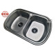 Кухонна мийка з нержавіючої сталі Romzha Vayorika 2C Textura декор (RO48490)