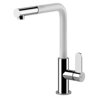 Кухонний змішувач Gessi Helium 50103#379 Матовий білий/хром Кухонний змішувач Gessi Helium 50103#379 Матовий білий/хром