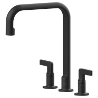 Кухонный смеситель Gessi Inciso 58701#299 Матовый черный, с двумя рычагами управления отдельно