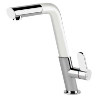 Кухонний змішувач Gessi Incline 50007#379 Матовий білий/хром Кухонний змішувач Gessi Incline 50007#379 Матовий білий/хром