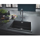 Кам'яна кухонна мийка Grohe Granite Black K700U 70-C 61/45. 7 1.0 (31655AP0) чорний граніт, під стільницю