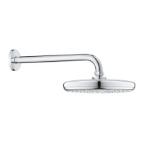 Верхній душ Grohe Tempesta 210 з кронштейном 286 мм, 1 режим Хром (26411000)